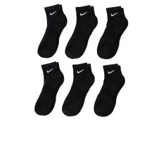 Nike Men&#39;s 6 Pr Cushioned Quarter Lngth Socks