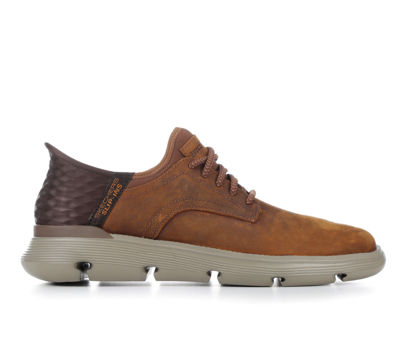 chocolate suede leather oxford skechers